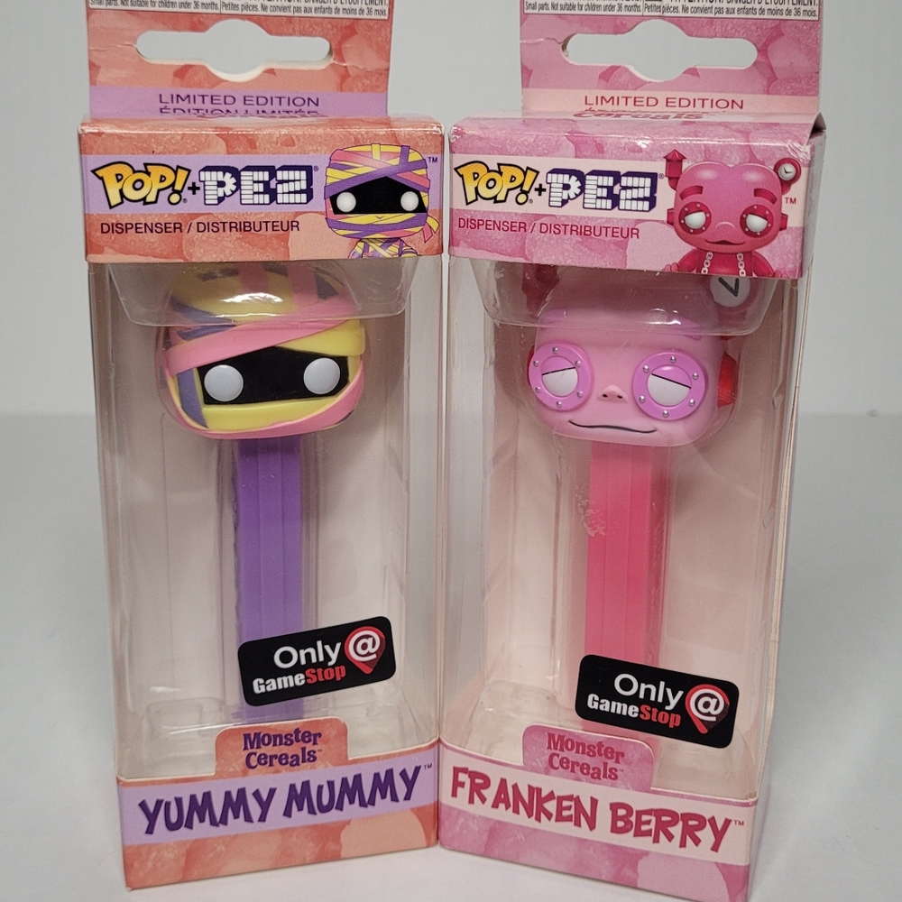 Funko Pop Pez Breakfast Cereal Lot Of 2 Franken Berry and Yummy Mummy - Picture 1 of 3